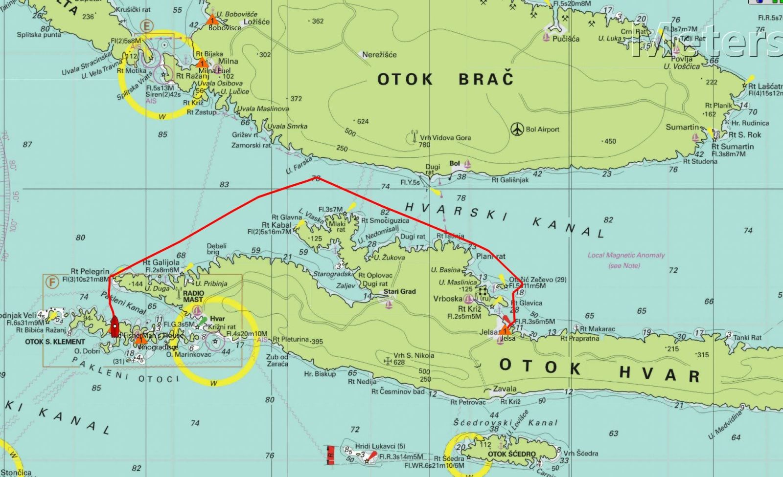 Sailing Jelsa to Klava, Pakleni Islands